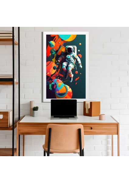 Space, Uzay, Yapay Zeka Mdf Plastik Çerçeveli Dekoratif Tablo 36