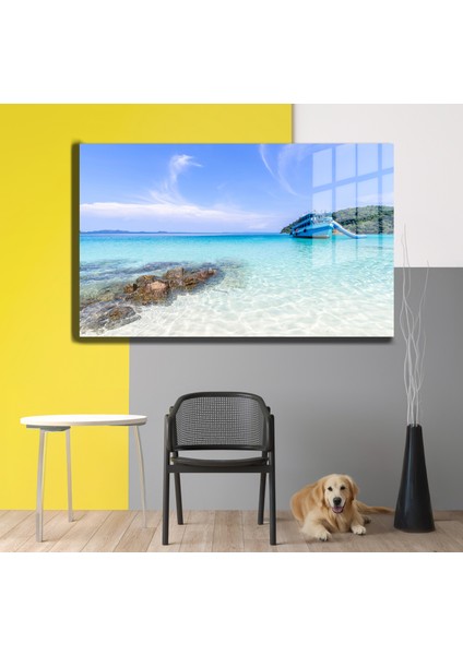 Doğa, Manzara 3D Dekoratif Baskı Yatay Cam Tablo 01
