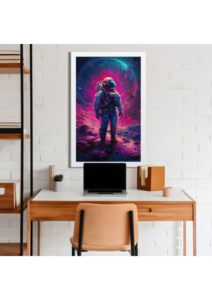 Space, Uzay, Yapay Zeka Mdf Plastik Çerçeveli Dekoratif Tablo 46