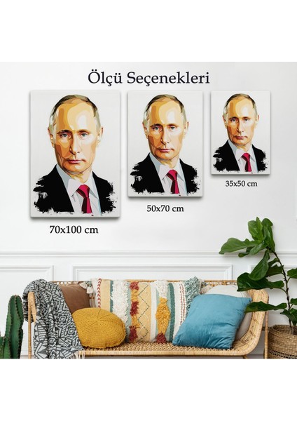 Çerçeveli Vladimir Putin - Rusya Devlet Başkanı TABLOSU-7958