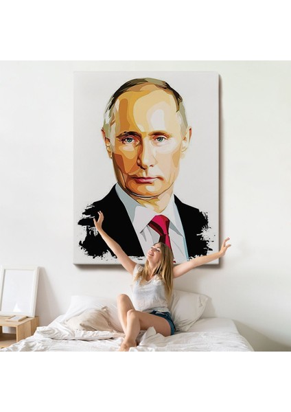 Çerçeveli Vladimir Putin - Rusya Devlet Başkanı TABLOSU-7958