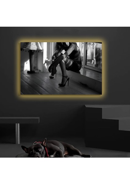 LED Işıklı Kanvas Tablo, 3D Dekoratif Baskılı Tablo Yapay Zeka Destekli Modern Tasarımlar 117