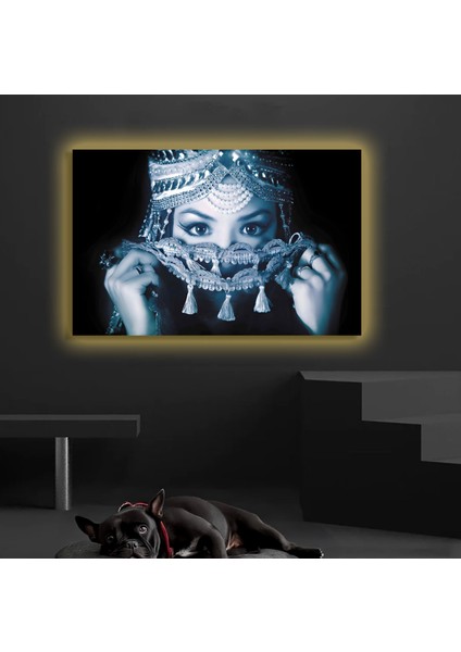 LED Işıklı Kanvas Tablo, 3D Dekoratif Baskılı Tablo Yapay Zeka Destekli Modern Tasarımlar 146