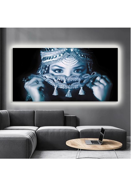 LED Işıklı Kanvas Tablo, 3D Dekoratif Baskılı Tablo Yapay Zeka Destekli Modern Tasarımlar 146