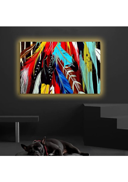 LED Işıklı Kanvas Tablo, 3D Dekoratif Baskılı Tablo Yapay Zeka Destekli Modern Tasarımlar 442
