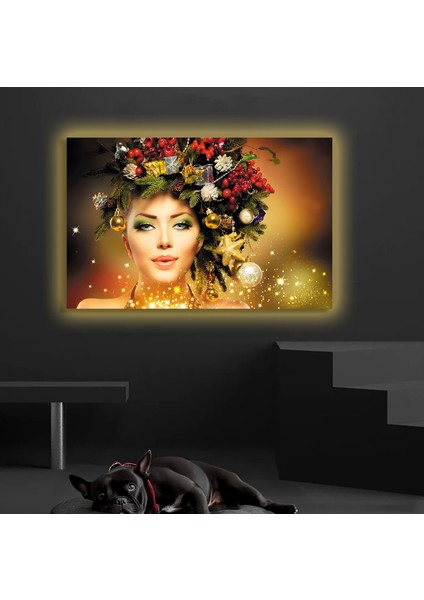 LED Işıklı Kanvas Tablo, 3D Dekoratif Baskılı Tablo Yapay Zeka Destekli Modern Tasarımlar 450