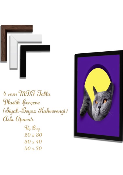 Yapay Zeka Görselli Mdf Plastik Çerçeveli Dekoratif Tablo