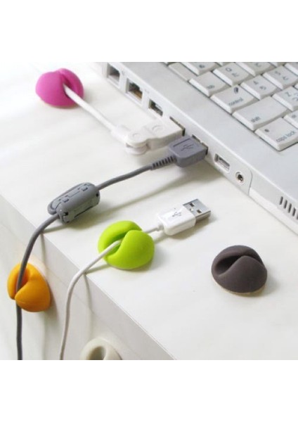 Büro Ev Ofis Düzeni Için 6ADET Kablo Sabitleyici Aparat Seti