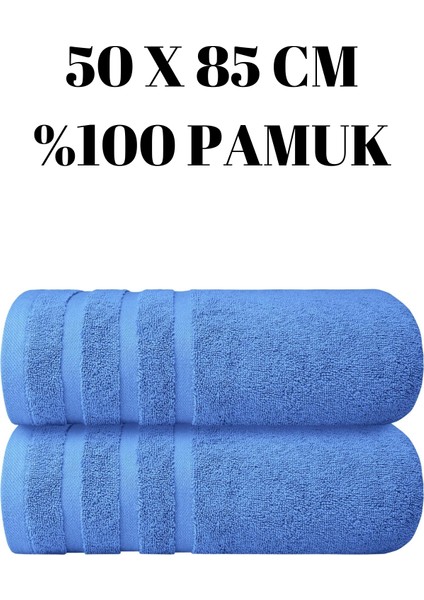 Iki Adet El Yüz Havlusu Seti Pamuk 50 x 85 cm Üç Çizgi Desenli