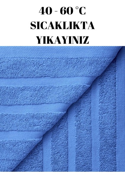 Iki Adet El Yüz Havlusu Seti Pamuk 50 x 85 cm Üç Çizgi Desenli