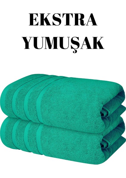 Iki Adet El Yüz Havlusu Seti Pamuk 50 x 85 cm Üç Çizgi Desenli