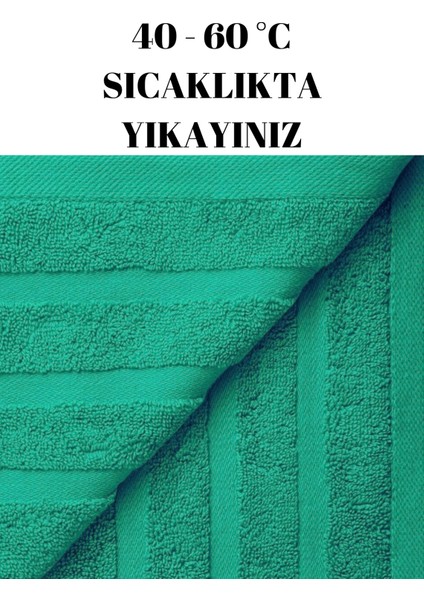 Iki Adet El Yüz Havlusu Seti Pamuk 50 x 85 cm Üç Çizgi Desenli
