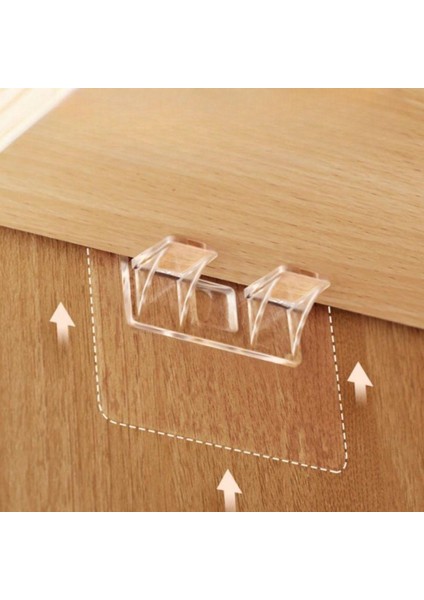 Büro Ev Ofis Düzeni Için 4ADET Güçlü Yapışır Dolap Içi Raf Tutucu Destek Aparat Seti