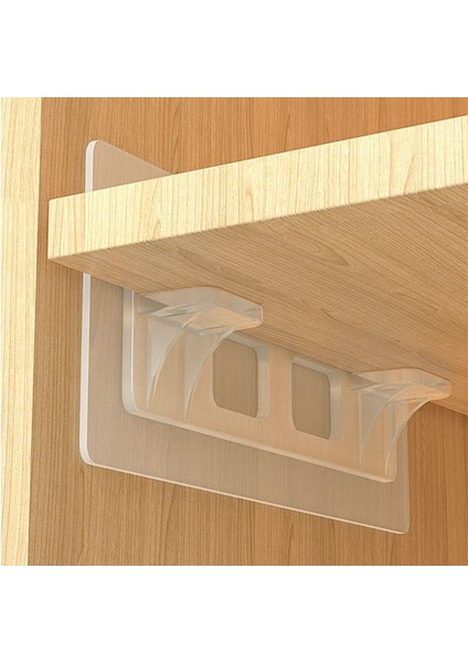 Büro Ev Ofis Düzeni Için 4ADET Güçlü Yapışır Dolap Içi Raf Tutucu Destek Aparat Seti modelleri