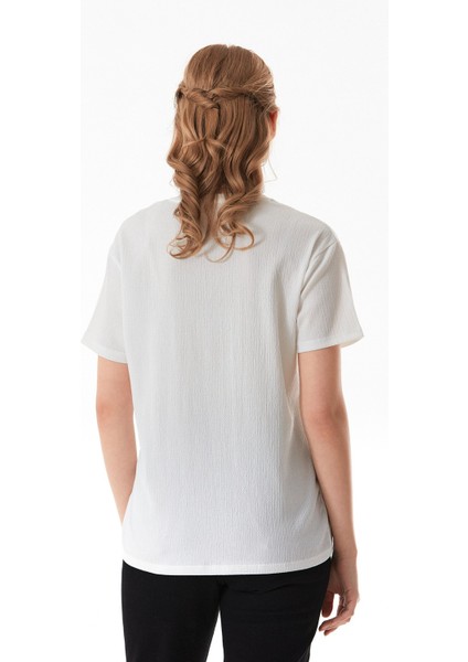 Ayıcık Nakışlı Bürümcük Kumaş Oversize Tişört modelleri