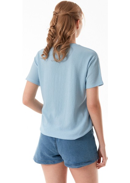 Ayıcık Nakışlı Bürümcük Kumaş Oversize Tişört fırsatları