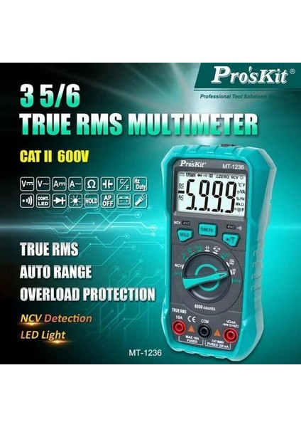 MT-1236 Dijital Multimetre Ölçü Aleti
