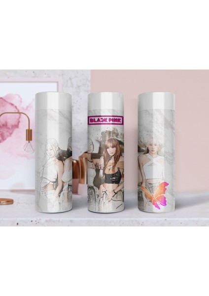 Dream Collectıon Kpop Blackpınk Özel Tasarım Sıcaklık Göstergeli Dijital Led Paslanmaz Çelik Termos 450 Ml fiyatları
