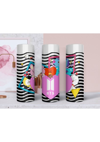 Kpop Bts Özel Tasarım Sıcaklık Göstergeli Dijital Led Paslanmaz Çelik Termos 450 Ml fiyatları