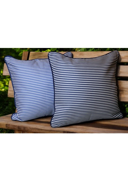 Çizgili Biyeli Outdoor Kırlent Kılıfı modelleri