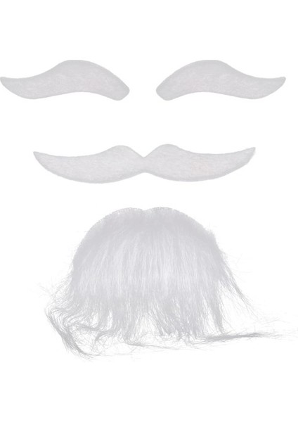 Beyaz Renk Kendinden Yapışkanlı Takma Sakal Bıyık ve Kaş Seti Tdrtr fiyatları