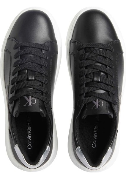 Kadın Chunky Cupsole Laceup Lth Sneaker Ayakkabı - Siyah
