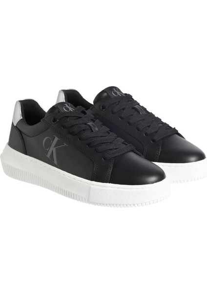 Kadın Chunky Cupsole Laceup Lth Sneaker Ayakkabı - Siyah