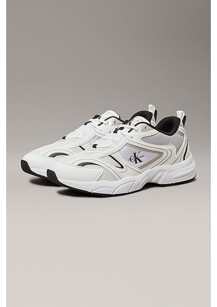 Erkek Retro Tenis Sneaker - Beyaz