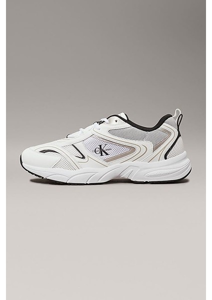 Erkek Retro Tenis Sneaker - Beyaz