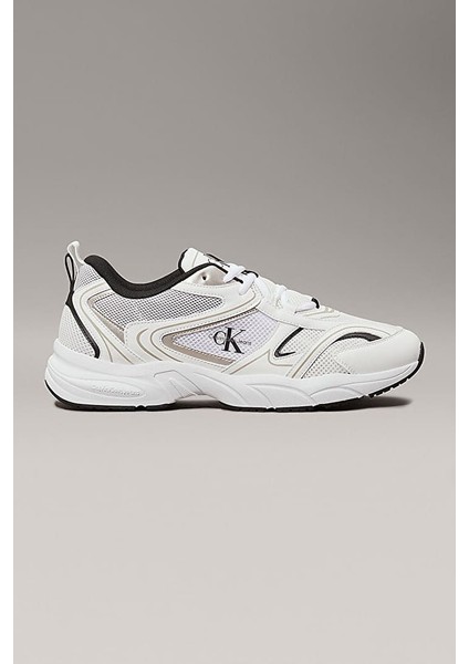 Erkek Retro Tenis Sneaker - Beyaz