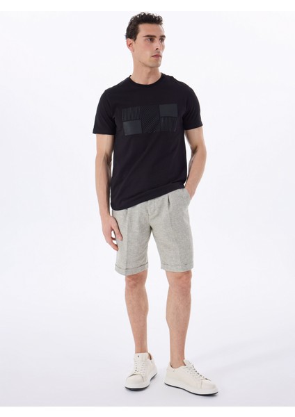 Bisiklet Yaka Baskılı Siyah Erkek T-Shirt F5SM-TST 2076 fiyatları