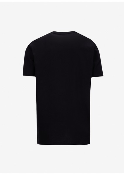 Bisiklet Yaka Baskılı Siyah Erkek T-Shirt M5SM-TST1302
