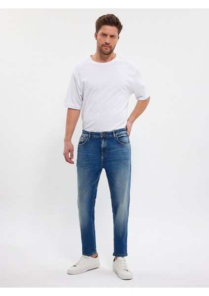 Erkek Alessıo Dar Paça Orta Bel Jean Pantolon