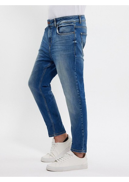 Erkek Alessıo Dar Paça Orta Bel Jean Pantolon fırsatları