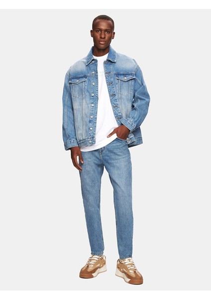 Erkek Andreas Oversıze Jean Ceket