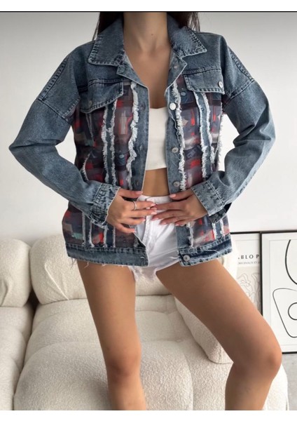 Mickey Mouse Baskılı Kürk Detaylı Kot Ceket fırsatları