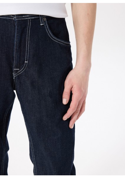 Orta Bel Straight Lacivert Erkek Denim Pantolon Washıngton Straıght-73 fırsatları