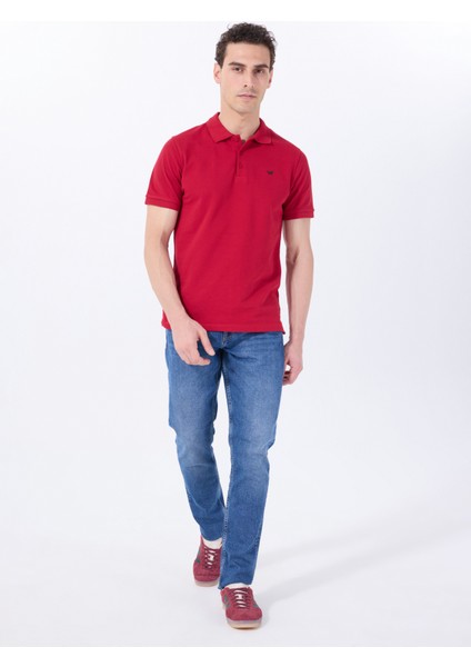 Baskılı Kırmızı Erkek Polo T-Shirt M5SM-TST1335 fırsatları