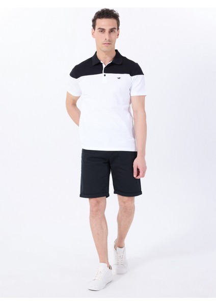 Blok Desenli Siyah - Beyaz Erkek Polo T-Shirt M5SM-TST1333 fiyatları