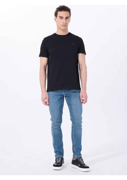 Orta Bel Slim Fit Açık Mavi Erkek Denim Pantolon Vegas Slım - 1011