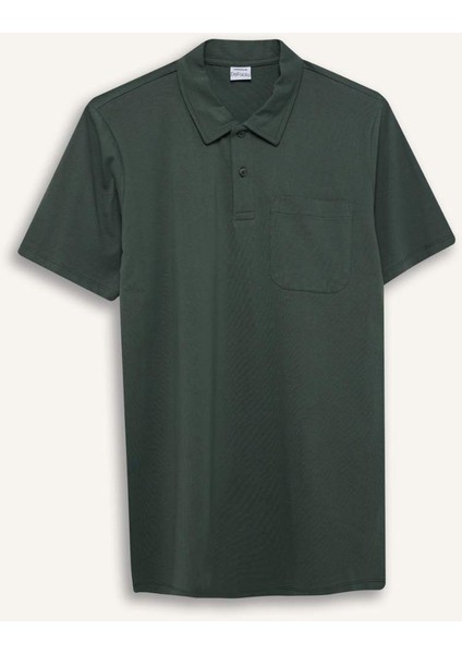 %100 Pamuk Regular Fit Kısa Kollu Polo Tişört D7656AX25SP
