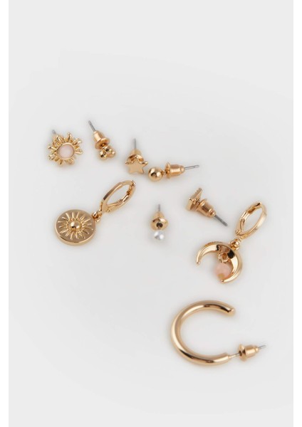 Kadın 9'lu Gold Küpe E8569AXNS modelleri