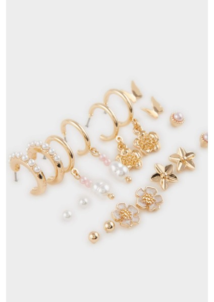 Kadın 9'lu Gold Küpe E8028AXNS fiyatları