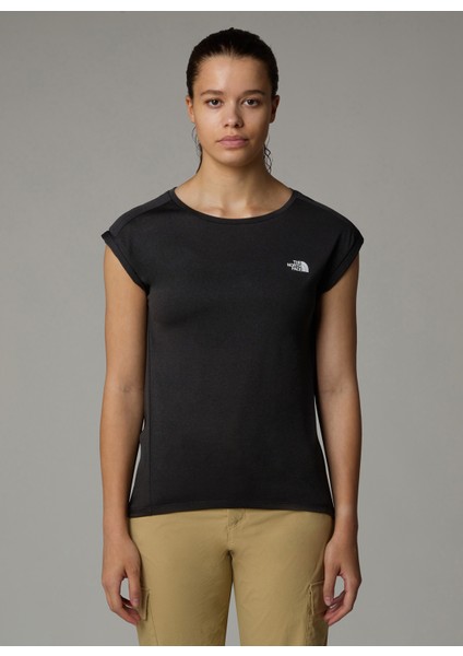 NF0A8BS25S51-W Tanken Tank - Eu Siyah Bisiklet Yaka Regular Fit Düz Kadın T-Shirt