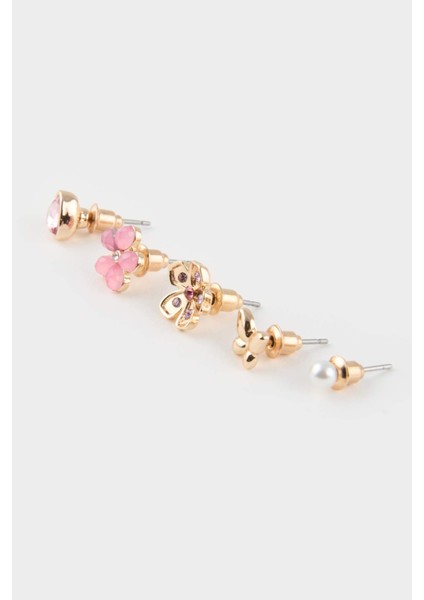 Kadın 5'li Gold Küpe E8027AXNS modelleri