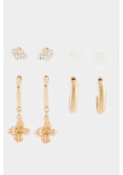 Kadın 6'lı Gold Küpe E8566AXNS modelleri