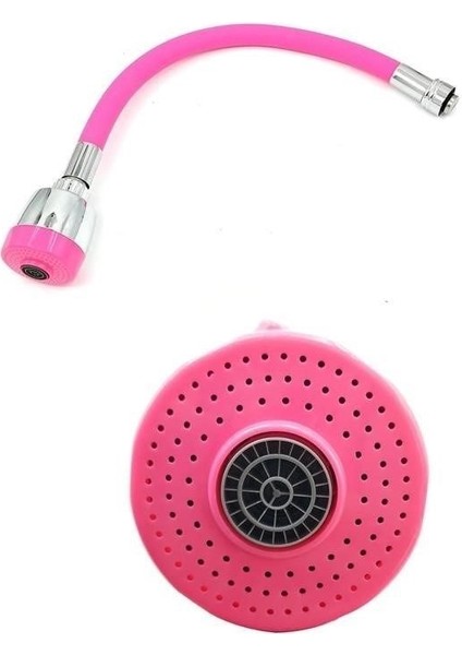 Oynar Başlıklı Tasarruflu Kubar Musluk Borusu ve Başlığı Pembe