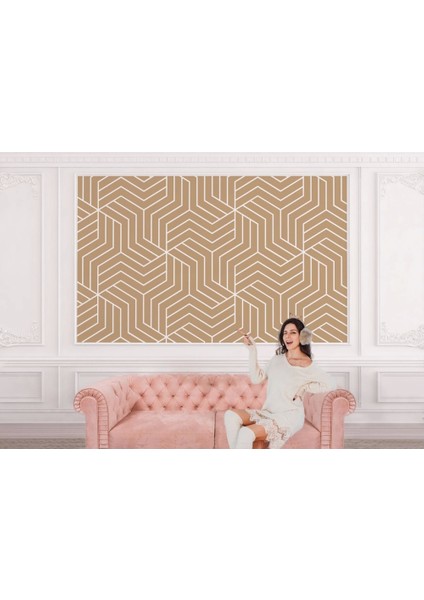 - Pastel Renkli Geometrik Desenli Duvar KAĞIDI-5779
