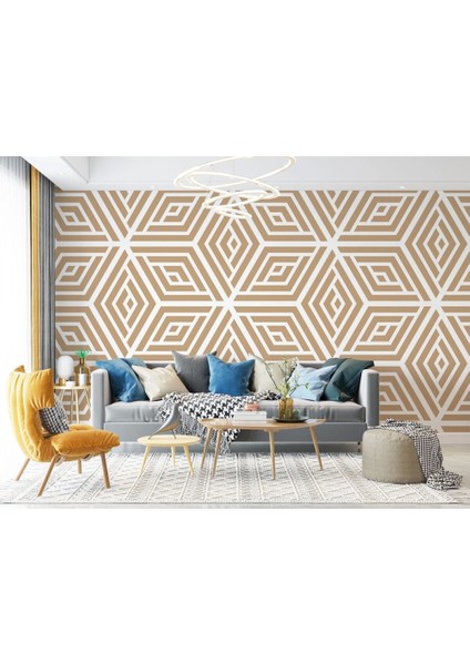 - Pastel Renkli Geometrik Desenli Duvar KAĞIDI-5784 fırsatları