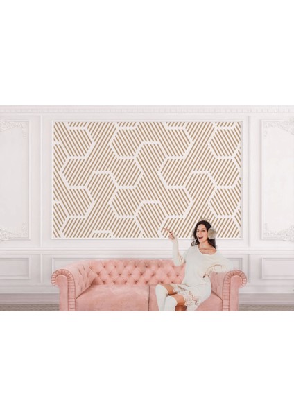 - Pastel Renkli Geometrik Desenli Duvar KAĞIDI-5790